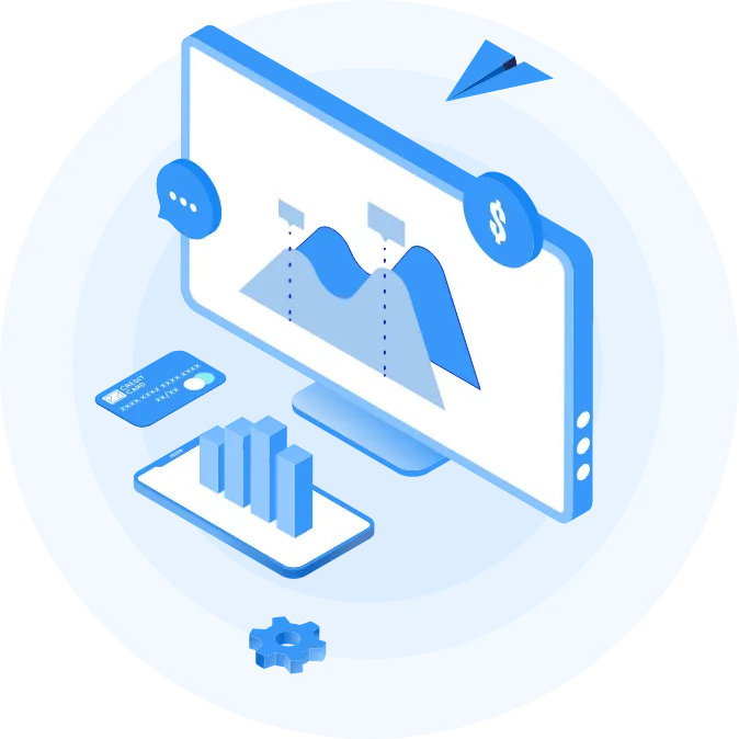 Illustration of business tools and analytics